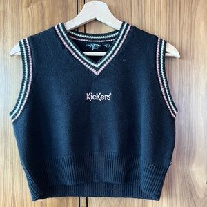 Kickers Vintage Black Knit Vest